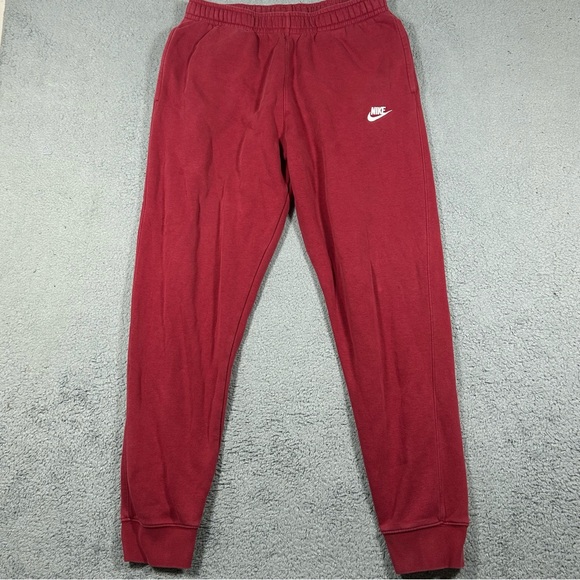 Red Nike Sweatpants Jogger Size Large Tall Men’s 0397 - Picture 1 of 7